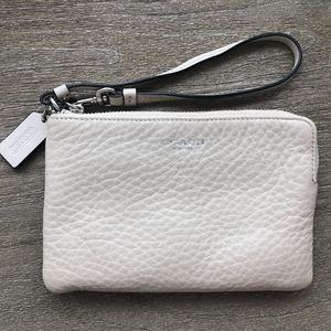 Coach beige wristlet